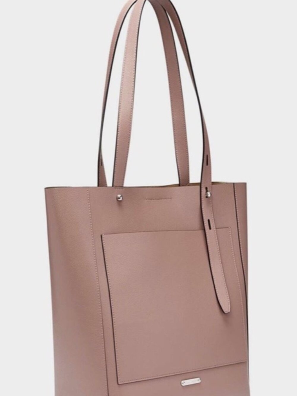 The Rebecca Minkoff Women's Stella Leather Tote Bag in Brown is a stylish and sp - Picture 12 of 12